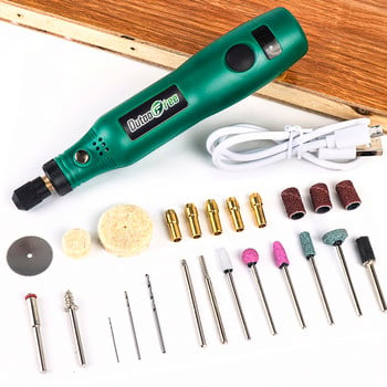 USB Mini Cordless Drill Rotary Tools Kit Ασύρματο τρυπάνι 3 ταχυτήτων Ηλεκτρικό στυλό σκαλίσματος για στίλβωση κοσμημάτων σκάλισμα Εργαλεία Dremel