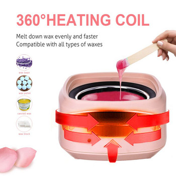 500CC Wax Heater Μηχανή κεριού αποτρίχωσης Paraffin Wax Warmer Pot SPA Hand Foot Body Hair Αποτρίχωση Κιτ αποτρίχωσης