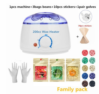 Paraffin Wax Warmer 200cc mini Wax Heater 3 zacskó viaszbab Feet Mini SPA Hand Machine testszőrtelenítő szőrtelenítő eszköz