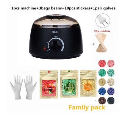 Paraffin Wax Warmer 200cc mini Wax Heater 3 zacskó viaszbab Feet Mini SPA Hand Machine testszőrtelenítő szőrtelenítő eszköz