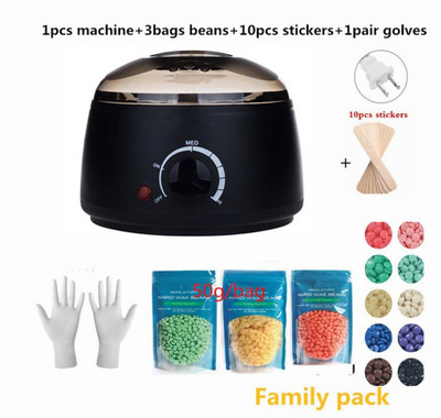Paraffin Wax Warmer 200cc mini Wax Heater 3 zacskó viaszbab Feet Mini SPA Hand Machine testszőrtelenítő szőrtelenítő eszköz