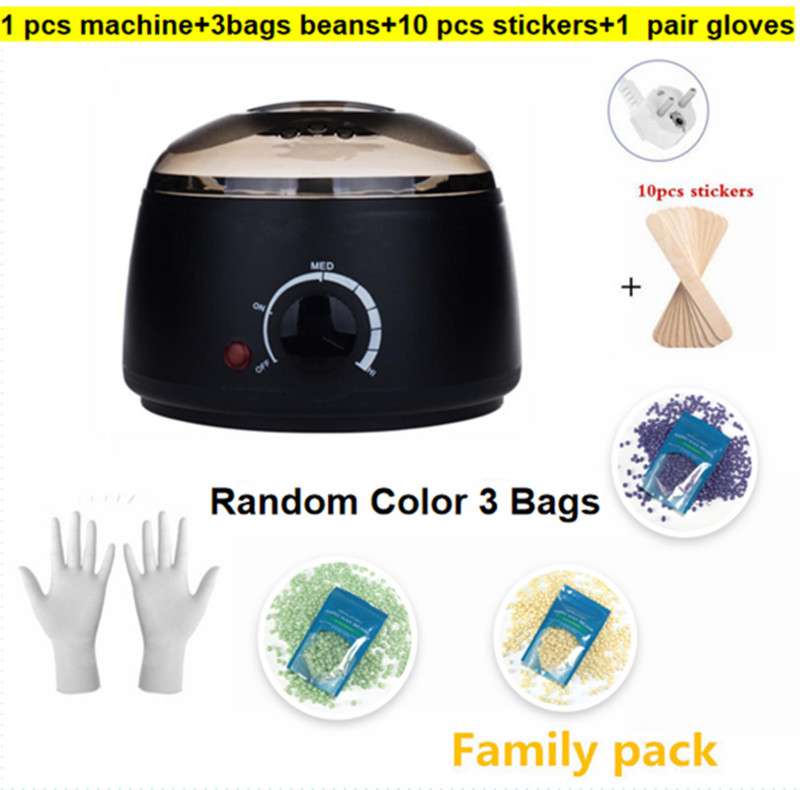 Paraffin Wax Warmer 200cc mini Wax Heater 3 zacskó viaszbab Feet Mini SPA Hand Machine testszőrtelenítő szőrtelenítő eszköz