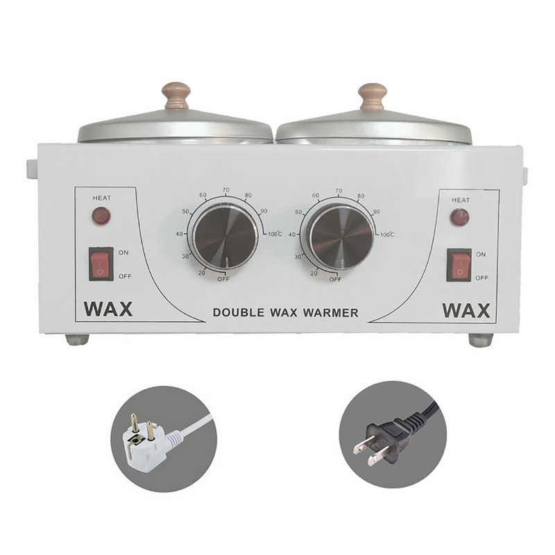 Dupla Pot Wax Heater elektromos szőrtelenítő eszköz szőrtelenítő gép kéz lábak paraffin viasz terápia szőrtelenítő szalon szépségápolási eszköz