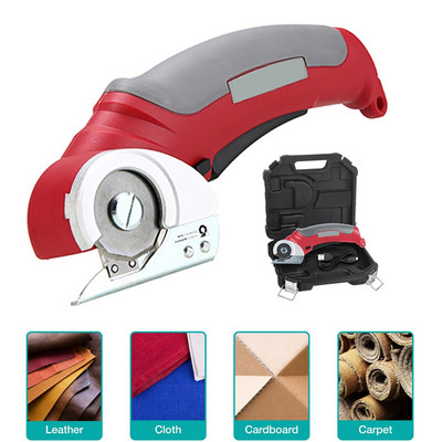 Foarfecă electrică Foarfecă electrică rotundă din piele, hârtie, țesătură, kit rotativ de tăiere pânză, instrument portabil de tăiat, reîncărcabil, fără fir