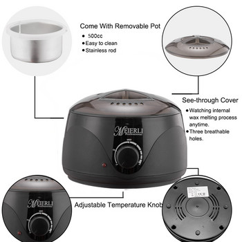 Wax Melts Machine Wax Bean Heater Therapy Pot Hair Epival Wax Machine за мъжки и женски SPA обезкосмяване