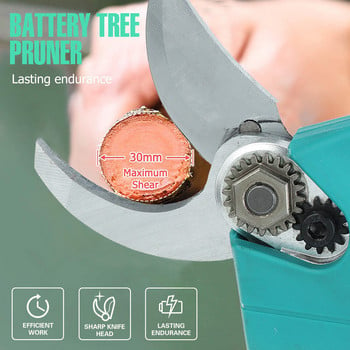 198VF Cordless Electric Pluner Rechargeable Battery Prining Shear Efficient Fruit Tree Bonsai Branches Tree Cutter Εξωραϊσμός