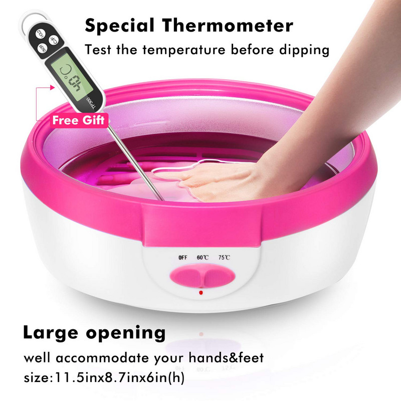 Μηχανή παραφίνης για χέρια και πόδια Paraffin Wax Bath Quick Heat Paraffin Wax Warmer with 200g Paraffin Wax 2 Mitts Booties