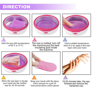 Warmer Wax Machine Paraffin Heater for Hand Foot Skin Rejuvenation Pedicure Kit Waxing Therapy Bath ενυδάτωση με γάντια