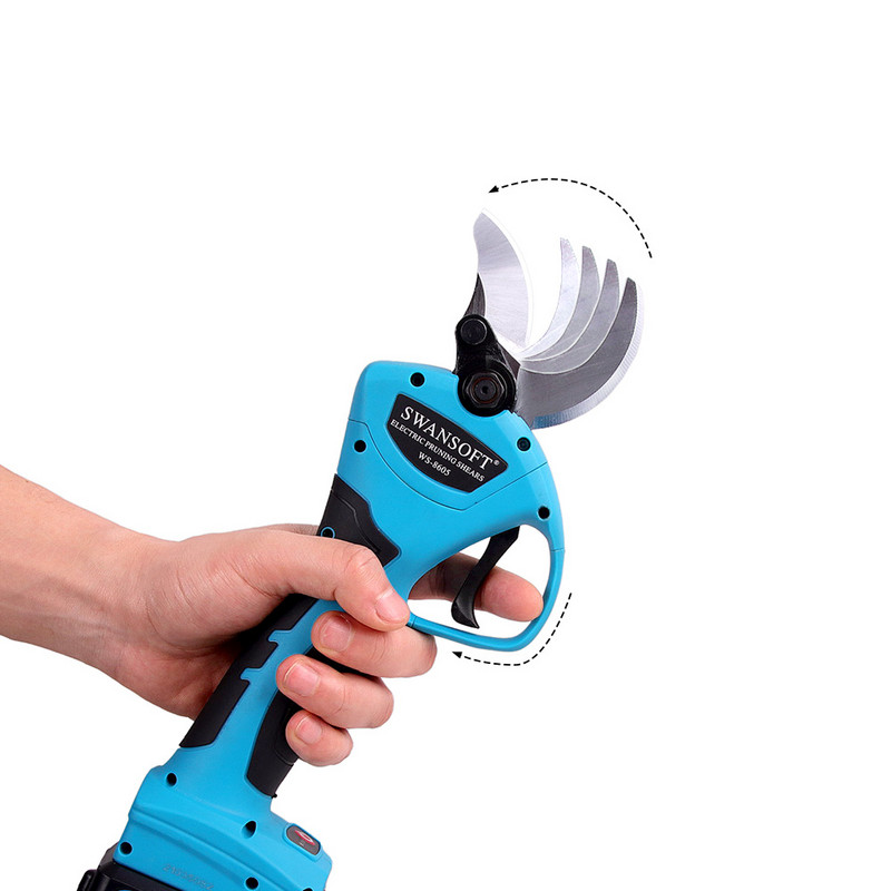 Foarfecă electrică de tundere de 40 mm, 21 V, baterie, tăietor de ramuri, reîncărcabil, 4 foarfece de tundere pentru copaci de grădină, instrument electric