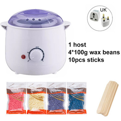 Waxing Kit Wax Warmer szőrtelenítő gép kemény viasz babokkal Calentador de cera Wax Melter Famatricák hónaljbikinihez