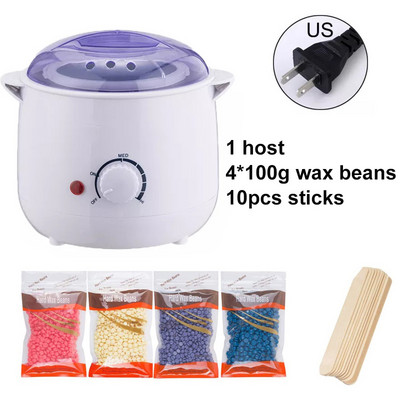 Waxing Kit Wax Warmer szőrtelenítő gép kemény viasz babokkal Calentador de cera Wax Melter Famatricák hónaljbikinihez