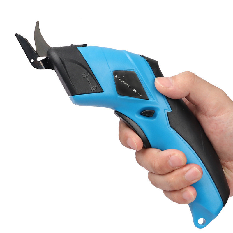 Foarfece electrice Mașină de tăiat pânză Încărcare cu litiu Cusut piele Foarfece de croitorie Lamă din oțel din tungsten Instrument de mână portabil