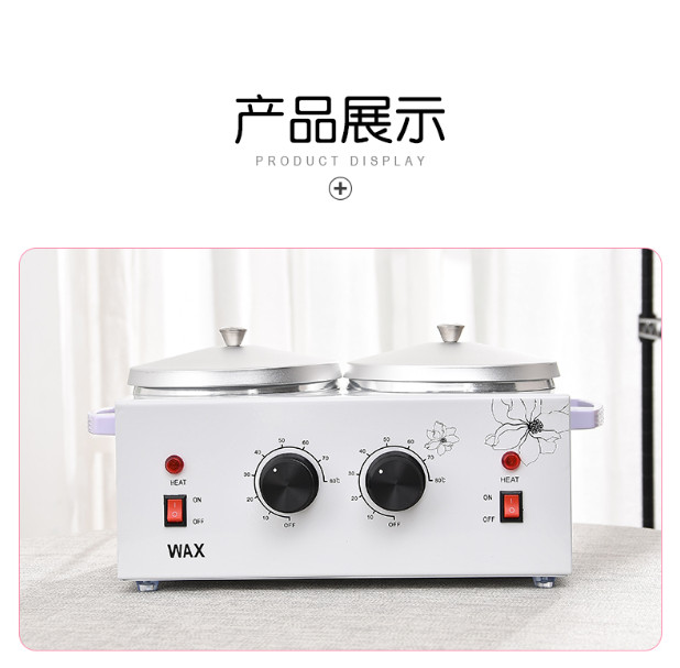 Szőrtelenítő viaszgép Double Pot Paraffine Warmer Wax Heater SPA kéz- és láb epilátor szőrtelenítő eszköz