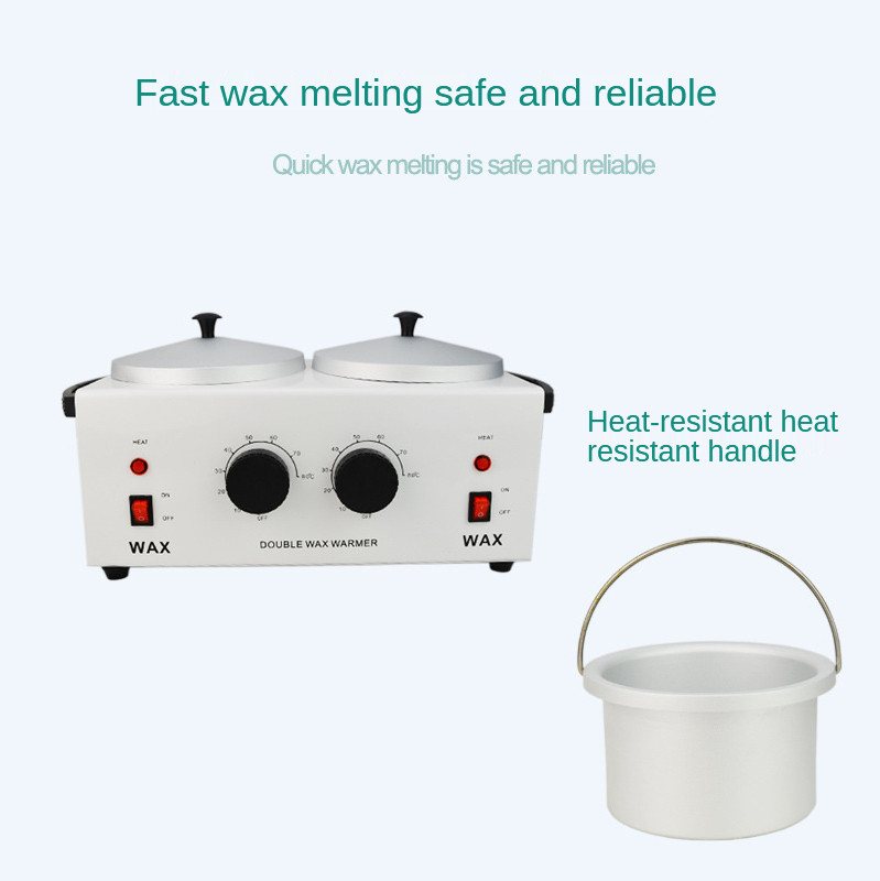 Szőrtelenítő viaszgép Double Pot Paraffine Warmer Wax Heater SPA kéz- és láb epilátor szőrtelenítő eszköz