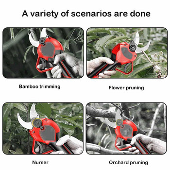 Ψαλίδι κλαδέματος Περικοπή Οπωροκηπευτικών Φρούτων Δέντρων Ηλεκτρικό Ψαλίδι Επαναφορτιζόμενα Εργαλεία Κήπου Ατσάλινη λεπίδα Ψαλίδι εξοικονόμησης εργασίας