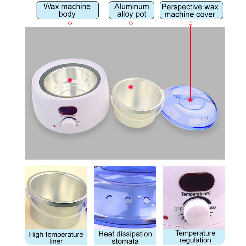 SM Wax Heater Mini kijelző Többfunkciós gyors szőrtelenítés viasz olvadó alumínium ötvözet bélés Beauty melegítő viasz edény