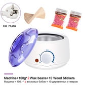 Elektromos szőrtelenítő Wax-melt Machine Heater Cire epilation Wax Bean 10db Matricák Szőrtelenítő Szett Gyantázó készlet cera depilatori
