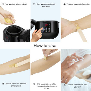 chauffe Cire Waxing-kit Wax Melts Hair Removal Machine Set Wax Pot melter Professional Hands Feet Care Αποτρίχωση με παραφίνη