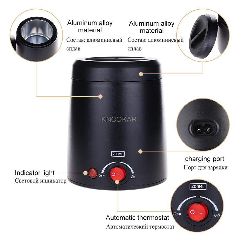 Vaha sulab masinakomplekt vahatamiskomplekt karvaeemaldus vahapott vahasulataja 200CC vahakomplekt depilatsiooni vahateraapia kuumutusmasin