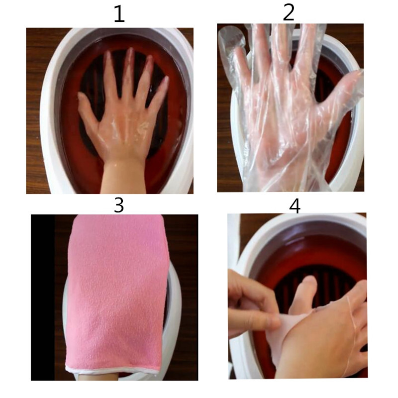 Hot Sale Hands Feet Mask Warmer Paraffin Wax Bath Heater Machine Hidratáló Hidratáló Kézgyantázás Spa Smooth Puha Bőrápoló