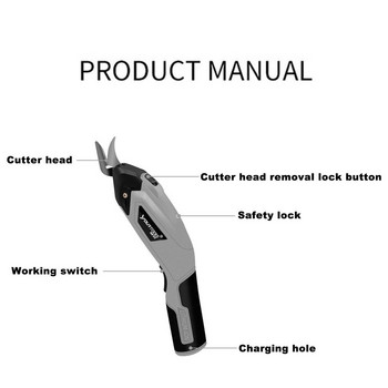 4V ασύρματο ηλεκτρικό ψαλίδι υφάσματος Δερμάτινο ύφασμα ραψίματος ψαλίδι ηλεκτρικό κοπής Επαναφορτιζόμενο φορητό κοπτικό εργαλείο