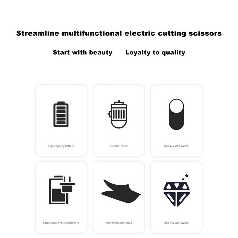 4V bežične električne škare za tkanine Škare za šivanje kožne tkanine Električne punjive ručne rezače
