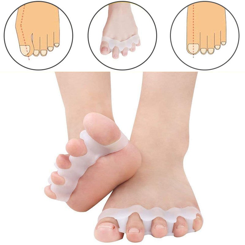 Szilikon ujjvédő lábujjvédő lábujjleválasztók hordágykiegyenesítő bunionvédő fájdalomcsillapító lábápoló 5 szín