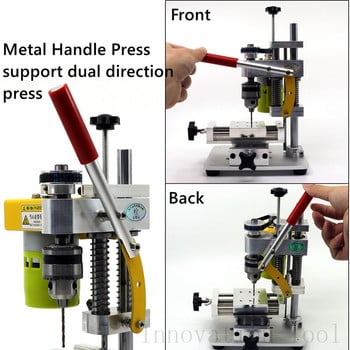 Mini Drill Press Precision CNC επιτραπέζια φρέζα φορητό τρυπάνι πάγκου 795 κινητήρα B10 Chuck Metal Wooden DIY Crafts Tool