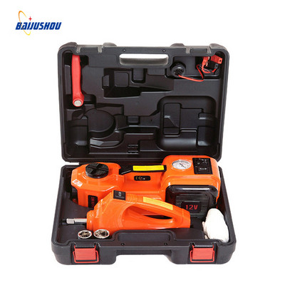 Kit cric auto hidraulic electric de uz casnic DC12V 5T 3 în 1 Instrumente de urgență ușor de utilizat cu pompă de aer și cheie cu impact