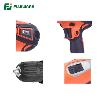 FUJIWARA 350-420W Ηλεκτρικό κατσαβίδι Ισχυρό κρουστικό δράπανο 220V-240V Βιδόκλειδο 19 ταχυτήτων ρυθμιζόμενο