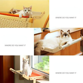 Κρεμαστό κρεβάτι γάτας στο πλάι του παραθύρου Μπαλκόνι Παράθυρο αιώρα για γάτα Κρεμαστή φωλιά γάτας Γάτα Παράθυρο πλαίσιο Κρεμαστό ρουλεμάν φωλιάς