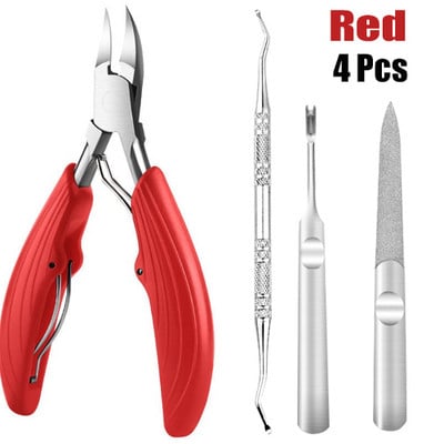 Dispozitiv profesional de tăiere a unghiilor pentru degetele de la picioare Instrument pentru unghii încarnate Unghii groase Dispozitiv de îndepărtare a murdăriei pentru piele moartă Instrument pentru unghii cu lamă curbă super ascuțită