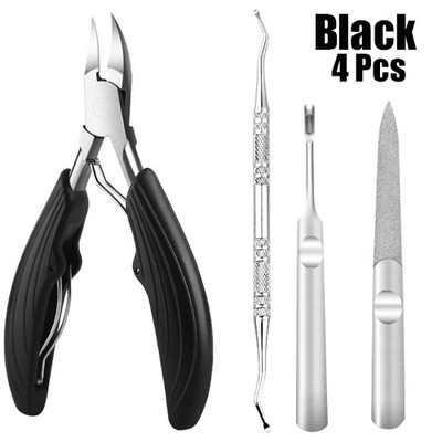 Dispozitiv profesional de tăiere a unghiilor pentru degetele de la picioare Instrument pentru unghii încarnate Unghii groase Dispozitiv de îndepărtare a murdăriei pentru piele moartă Instrument pentru unghii cu lamă curbă super ascuțită