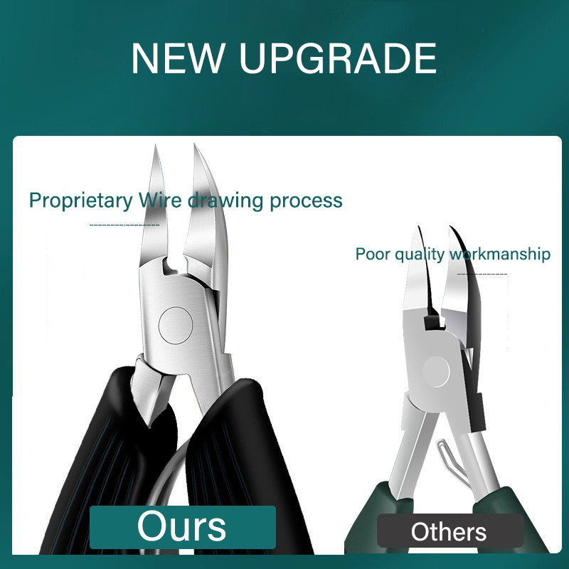 Dispozitiv profesional de tăiere a unghiilor pentru degetele de la picioare Instrument pentru unghii încarnate Unghii groase Dispozitiv de îndepărtare a murdăriei pentru piele moartă Instrument pentru unghii cu lamă curbă super ascuțită