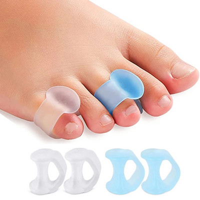 4db=2 pár szilikon lábujjleválasztó ujj lábápoló gél lábujj ortopéd bunion Hallux Valgus korrektor pedikűr távtartó