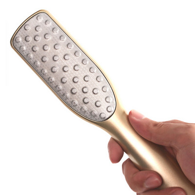 Pedikīra pēdu vīles atslāņošanās līdzeklis nerūsējošā tērauda pēdu skrāpis Pārnēsājams Rasp Colossal Foot Grater Scrubber Pro mitrām, sausām kājām