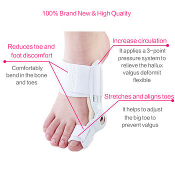 Bunion Corrector Big Toe Separator Pad Pad Μαξιλαράκι Προστατευτικό τακουνιού Πέλματα Valgus for Toe Separator Finger Foet Ίσιωμα