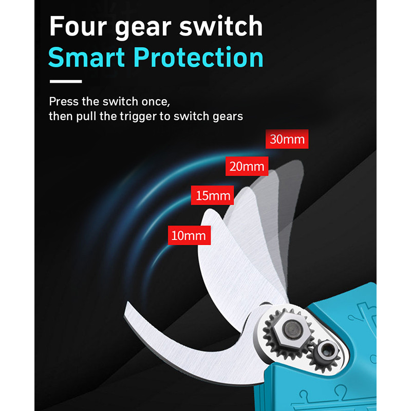 Elektrinė sodo genėjimo žirklės belaidė gyvatvorių žirklės įkraunama baterija Medžių šakų genėjimo mašina, efektyvios žirklės