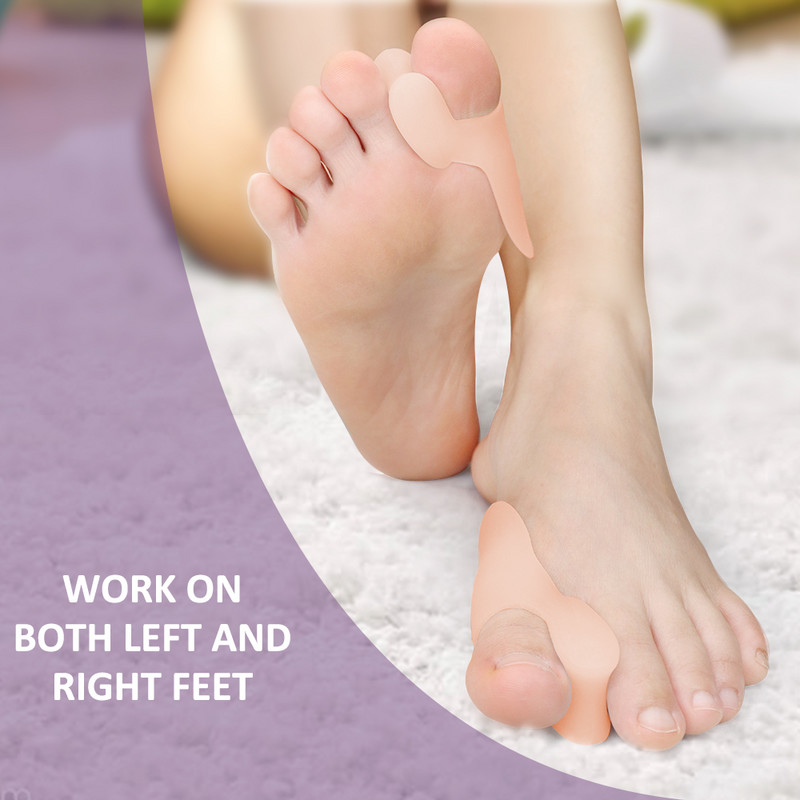 Pexmen 2/4 buc. Gel pentru degetele mari de la picioare Protecții de separare a degetelor de la picioare pentru corector de degete suprapuse strâmbe Distanțiere de scut