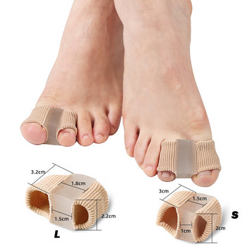 Pexmen 1/2Pcs Toe Separator Spacers 2 Loops Fabric Bunion Corrector με επένδυση gel για ανακούφιση από τον πόνο των ποδιών και επικαλυπτόμενα δάχτυλα