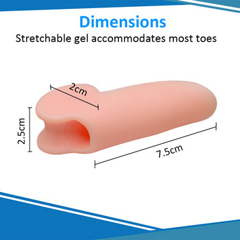 Pexmen 2/4Pcs Gel Pinky Bunion Corrector Little Toe Separator Bunionette Pads Toe για ανακούφιση από τον πόνο από κάλους και φουσκάλες καλαμποκιού