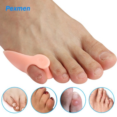 Pexmen 2/4 buc. Gel Pinky Bunion Corrector Separator degete mic Bunionette Tampoane pentru ameliorarea durerii calusului de porumb și veziculelor