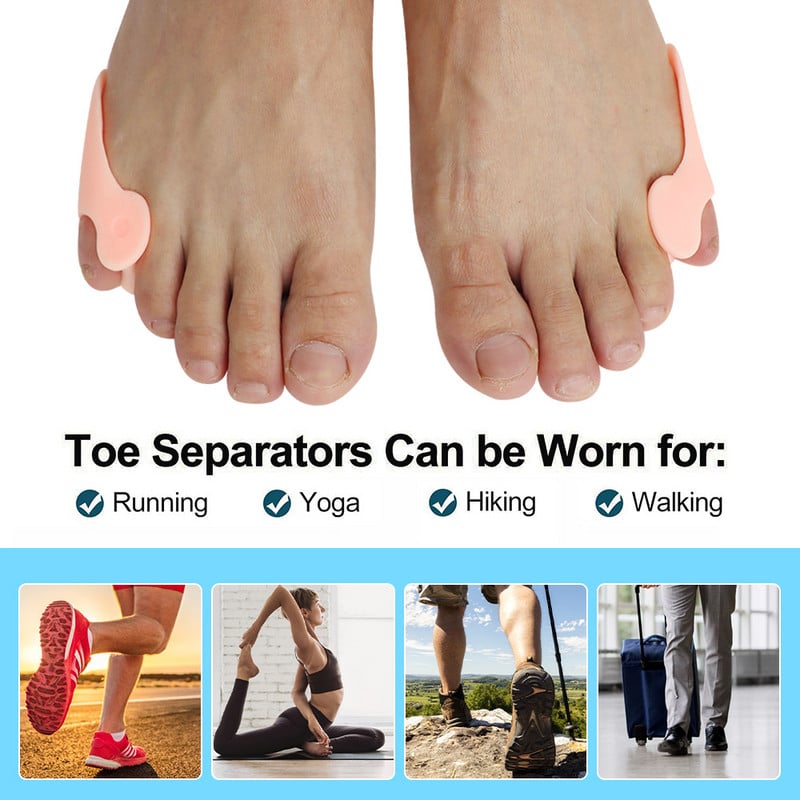 Pexmen 2/4 kom Gel Pinky Bunion korektor Separator za male nožne prste Jastučići za čukljeve za ublažavanje bolova kod žuljeva i žuljeva