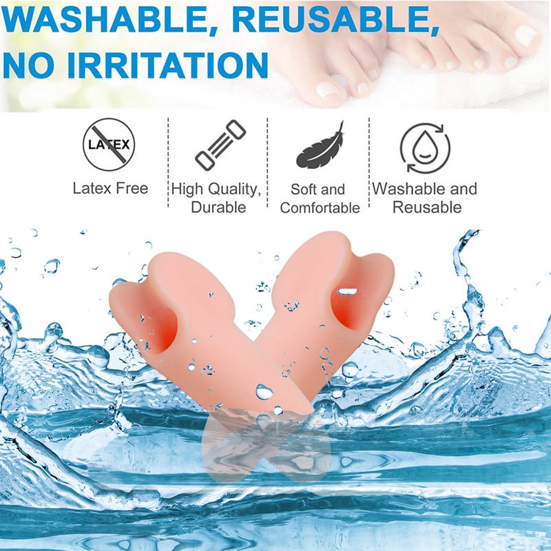 Pexmen 2/4 kom Gel Pinky Bunion korektor Separator za male nožne prste Jastučići za čukljeve za ublažavanje bolova kod žuljeva i žuljeva