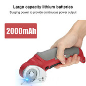 Električne škare od 2000 mAh Rezač tkanine 20 mm Stroj za rezanje tkanine Komplet alata za rezanje kožne tkanine