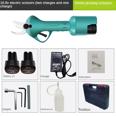 KPKP Безчеткова дръжка 16,8 V 40 mm Безжична ножица за ножици за подрязване на плодове и бонсай Електрическа резачка за клони на дървета