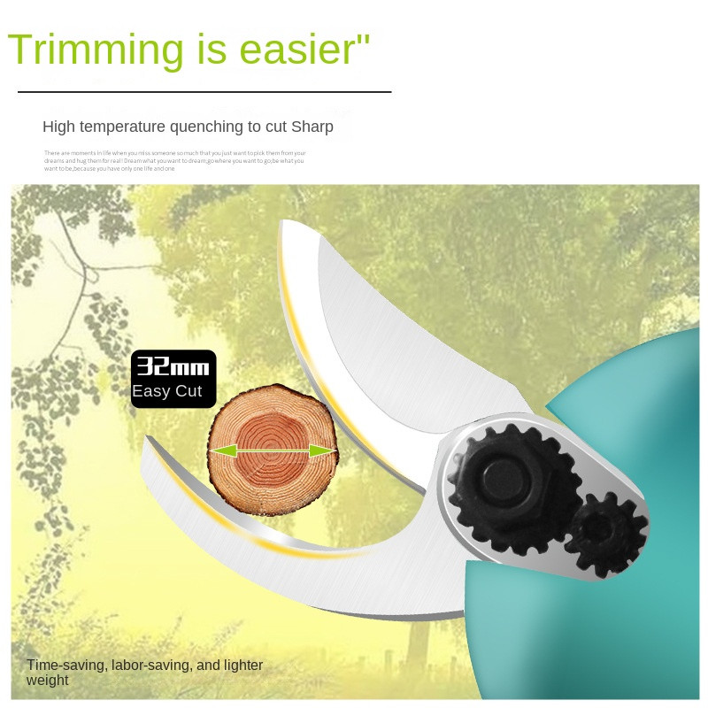 KPKP Безчеткова дръжка 16,8 V 40 mm Безжична ножица за ножици за подрязване на плодове и бонсай Електрическа резачка за клони на дървета