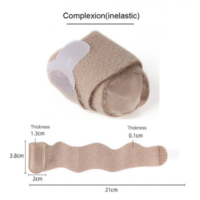 2 skylučių pirštų rankovių korektorius Kojos pirštų skyriklis Audinio kojos korektorius su geliniu pamušalu, skirtas skausmui malšinti ir persidengiančiam pirštui