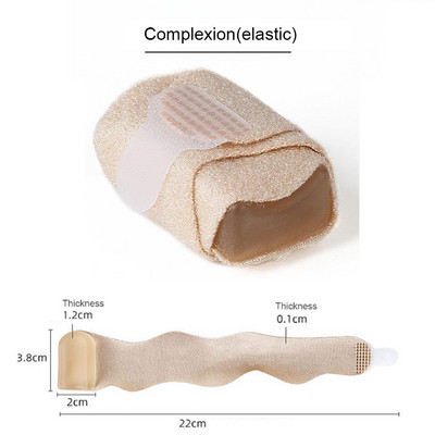 2 skylučių pirštų rankovių korektorius Kojos pirštų skyriklis Audinio kojos korektorius su geliniu pamušalu, skirtas skausmui malšinti ir persidengiančiam pirštui