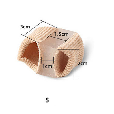2 skylučių pirštų rankovių korektorius Kojos pirštų skyriklis Audinio kojos korektorius su geliniu pamušalu, skirtas skausmui malšinti ir persidengiančiam pirštui